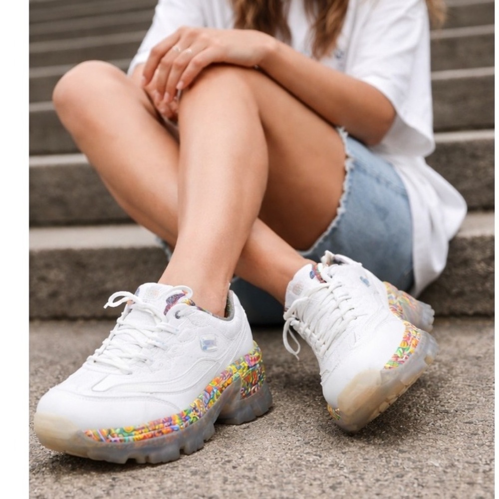 Skechers Jen Stark: Hi-Ryze - Deco Drip sneakers Sz 9